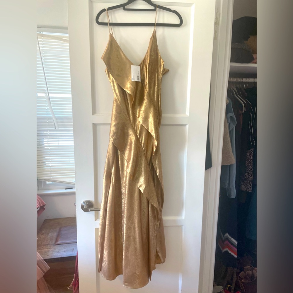 Intermix Acler Gold Dress Size 6